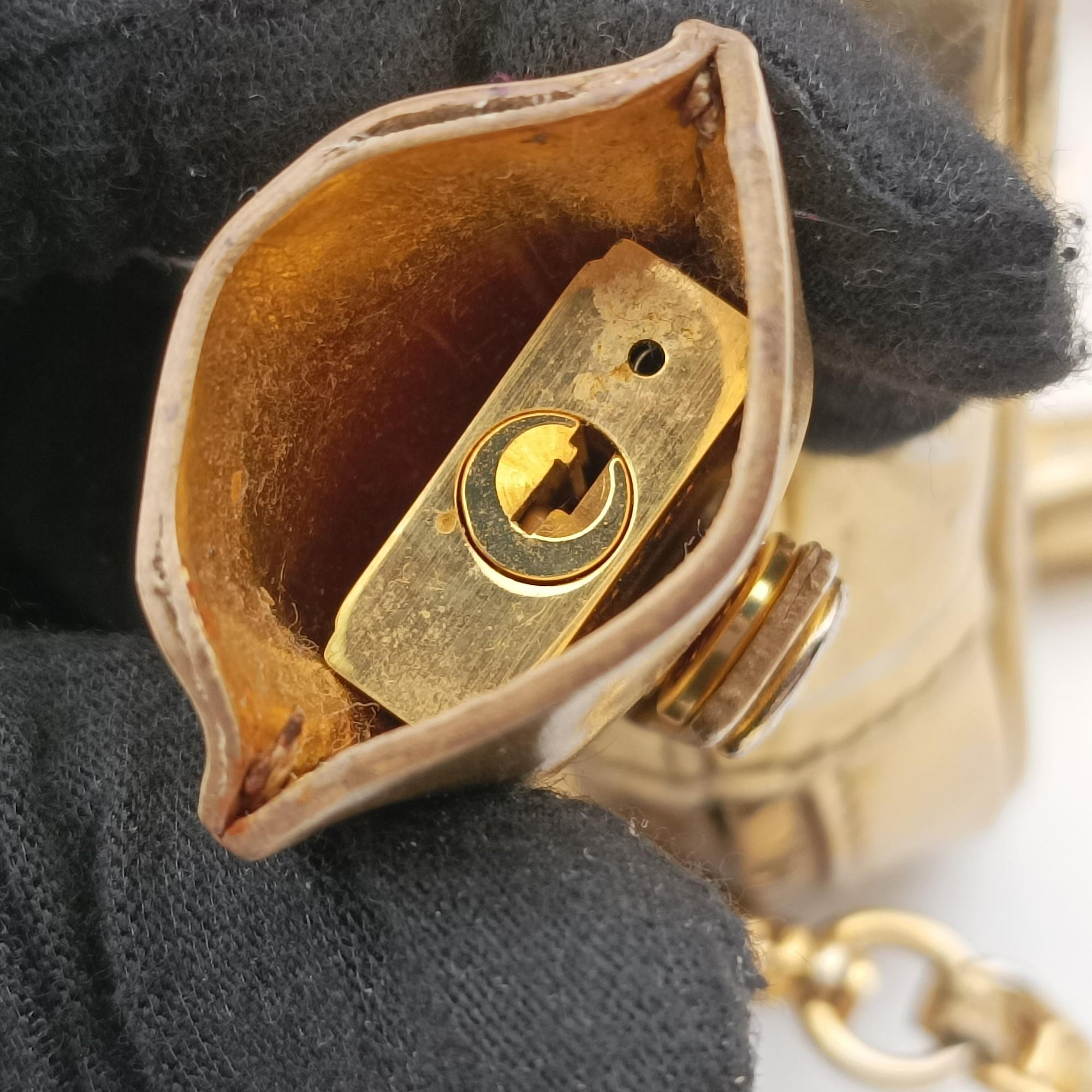 Secondhand Prada Mini Bauletto Golden Metallic Vitello Leather BL0705  shoulderbag | stylenewstar