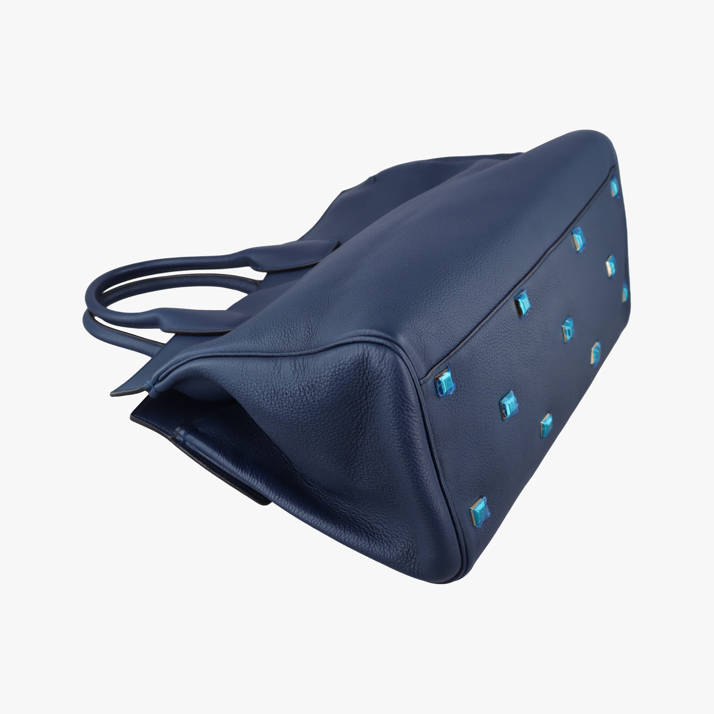 Pre-owned Ferragamo Studio Navy Grained Calfskin 21H159 shoulderbag | stylenewstar