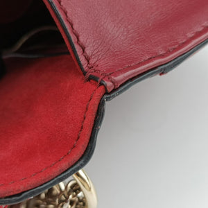 Vintage Valentino Rockstud Glam Lock Red Leather  shoulderbag | stylenewstar