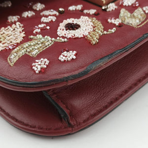 Vintage Valentino Rockstud Glam Lock Red Leather  shoulderbag | stylenewstar