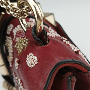 Vintage Valentino Rockstud Glam Lock Red Leather  shoulderbag | stylenewstar