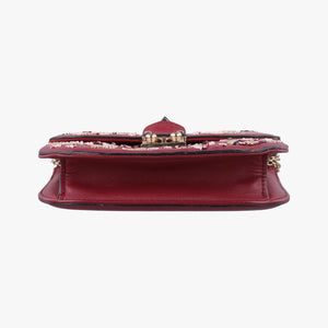 Vintage Valentino Rockstud Glam Lock Red Leather  shoulderbag | stylenewstar