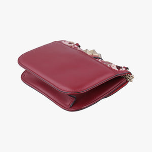 Vintage Valentino Rockstud Glam Lock Red Leather  shoulderbag | stylenewstar