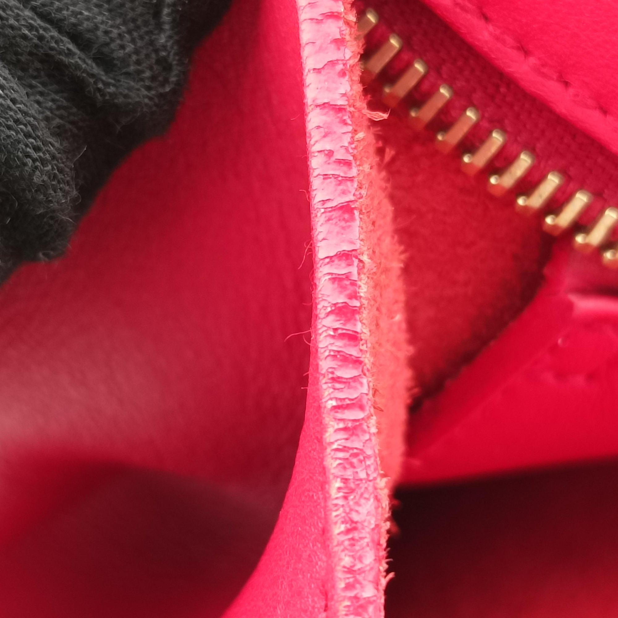 Pre-owned Yves Saint Laurent Y Ligne Petit Cabas Red Leather 311210 handbag | stylenewstar