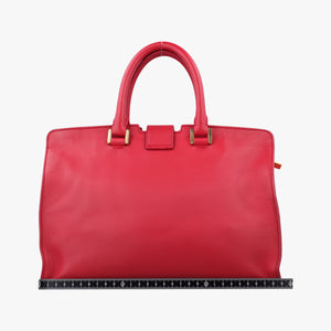 Pre-owned Yves Saint Laurent Y Ligne Petit Cabas Red Leather 311210 handbag | stylenewstar