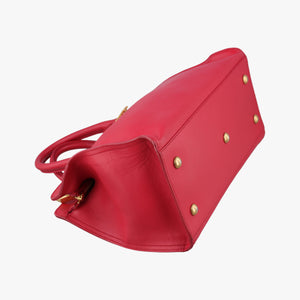 Pre-owned Yves Saint Laurent Y Ligne Petit Cabas Red Leather 311210 handbag | stylenewstar