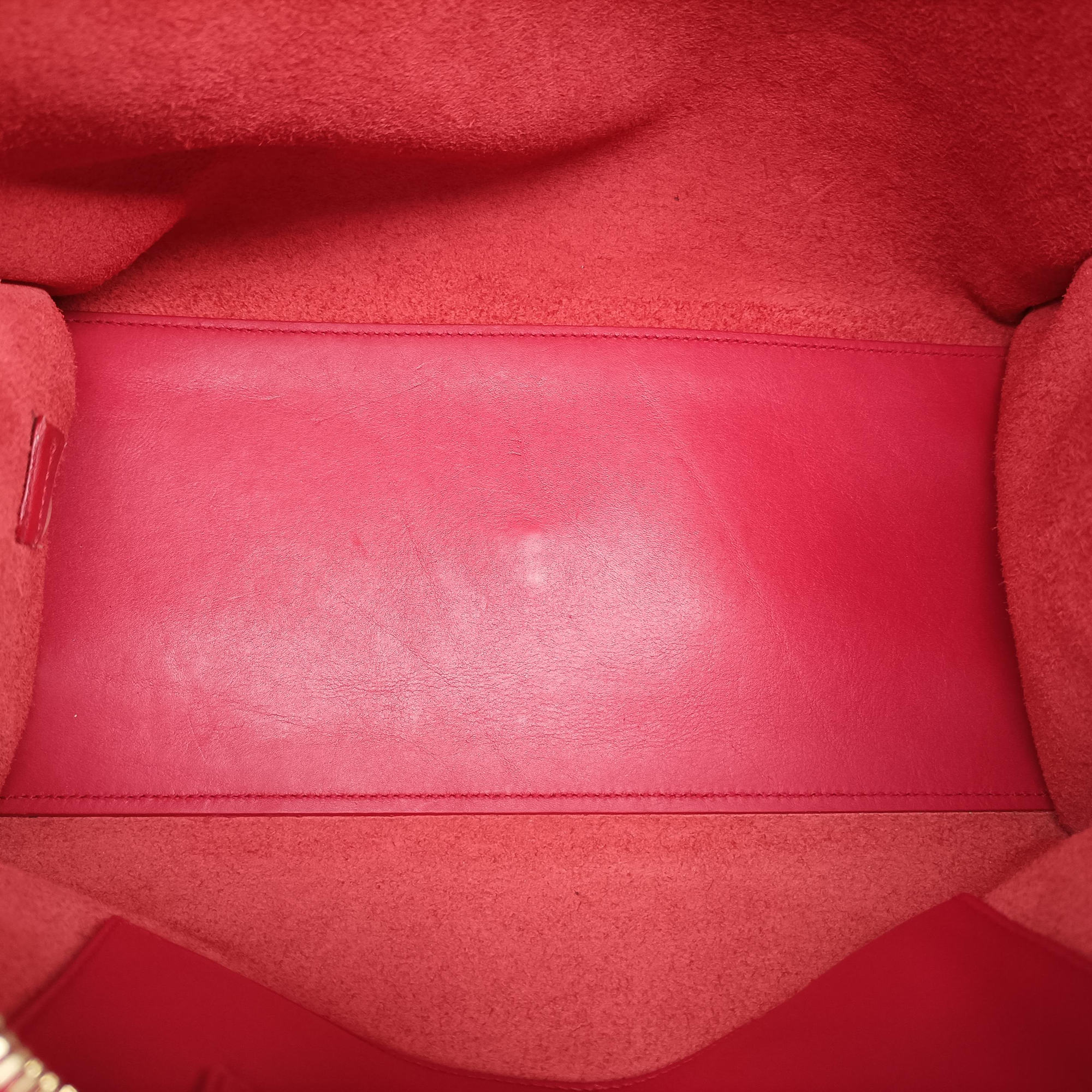 Pre-owned Yves Saint Laurent Y Ligne Petit Cabas Red Leather 311210 handbag | stylenewstar