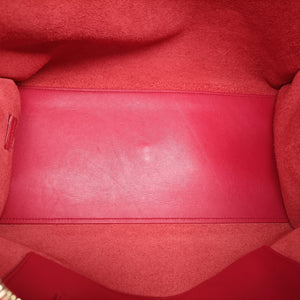 Pre-owned Yves Saint Laurent Y Ligne Petit Cabas Red Leather 311210 handbag | stylenewstar