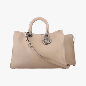 Pre-owned Christian Dior Diorissimo Beige Leather  shoulderbag | stylenewstar