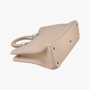 Pre-owned Christian Dior Diorissimo Beige Leather  shoulderbag | stylenewstar