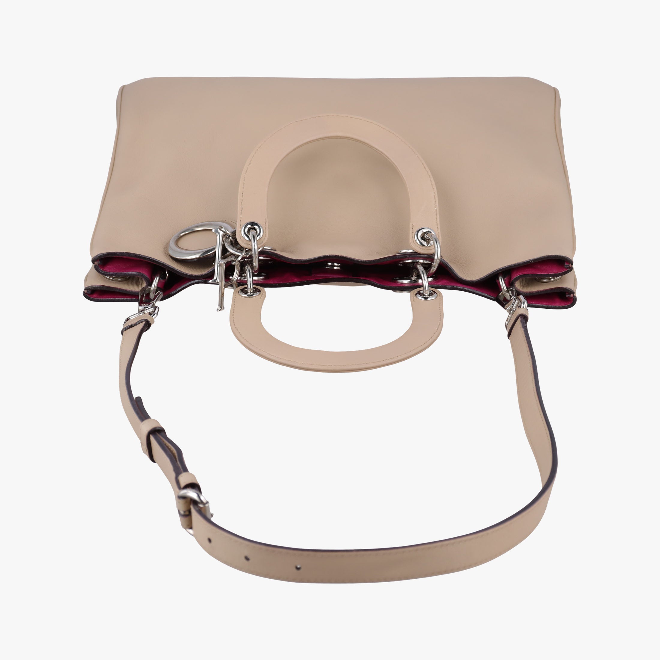Pre-owned Christian Dior Diorissimo Beige Leather  shoulderbag | stylenewstar