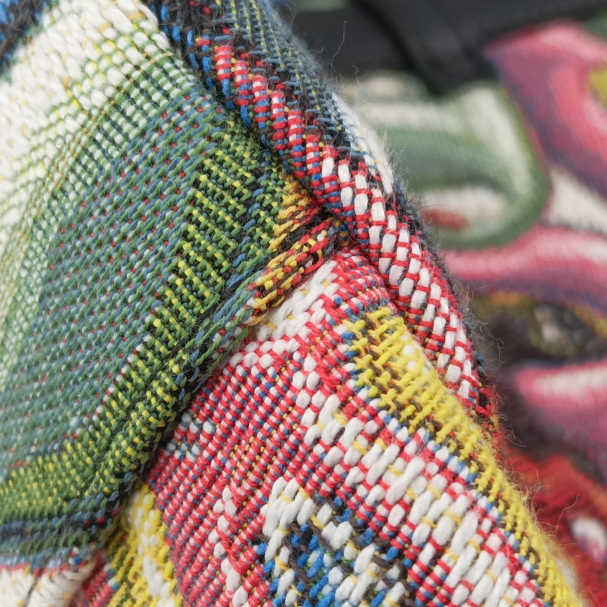 Pre-owned Christian Dior DIOR AND KENNY SCHARF Saddle Soft Multicolour Jacquard Canvas × Grained Calfskin  shoulderbag | stylenewstar