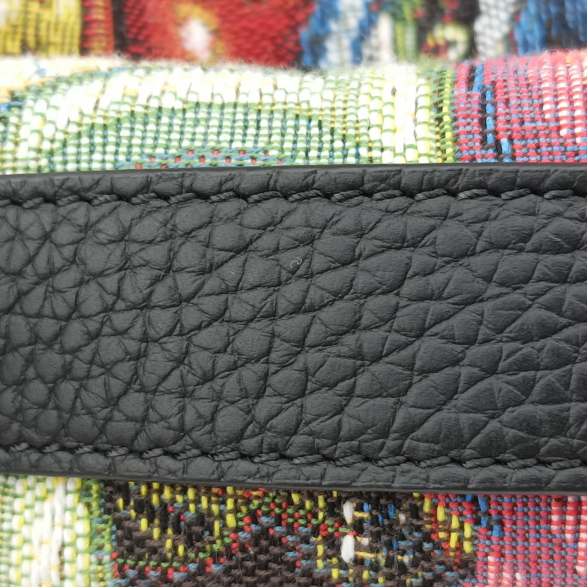 Pre-owned Christian Dior DIOR AND KENNY SCHARF Saddle Soft Multicolour Jacquard Canvas × Grained Calfskin  shoulderbag | stylenewstar