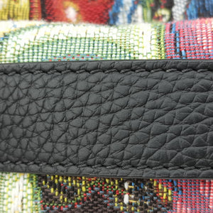 Pre-owned Christian Dior DIOR AND KENNY SCHARF Saddle Soft Multicolour Jacquard Canvas × Grained Calfskin  shoulderbag | stylenewstar