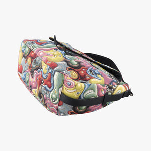 Pre-owned Christian Dior DIOR AND KENNY SCHARF Saddle Soft Multicolour Jacquard Canvas × Grained Calfskin  shoulderbag | stylenewstar