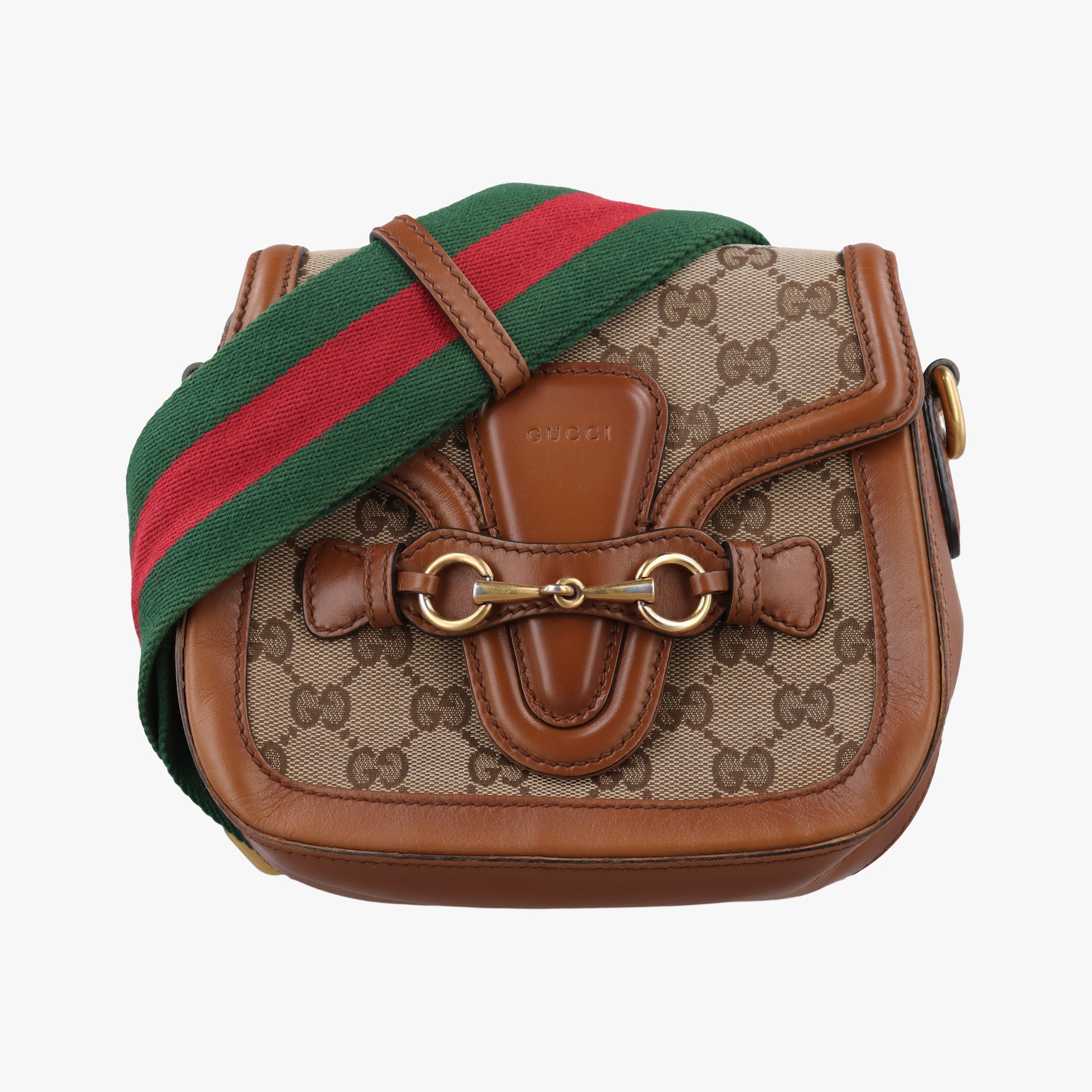 Secondhand Gucci Lady Web Brown canvas×leather 384821 shoulderbag | stylenewstar