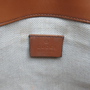 Secondhand Gucci Lady Web Brown canvas×leather 384821 shoulderbag | stylenewstar