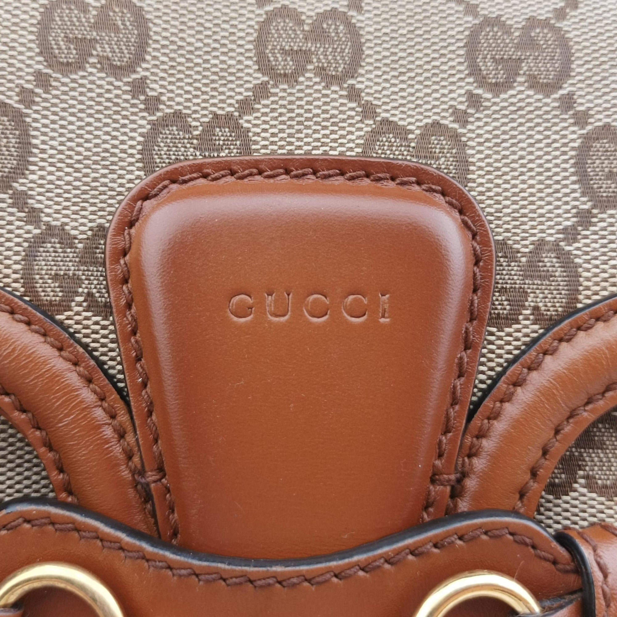 Secondhand Gucci Lady Web Brown canvas×leather 384821 shoulderbag | stylenewstar