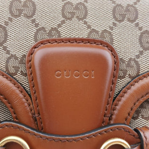 Secondhand Gucci Lady Web Brown canvas×leather 384821 shoulderbag | stylenewstar
