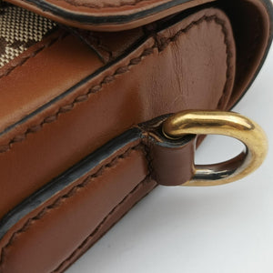 Secondhand Gucci Lady Web Brown canvas×leather 384821 shoulderbag | stylenewstar