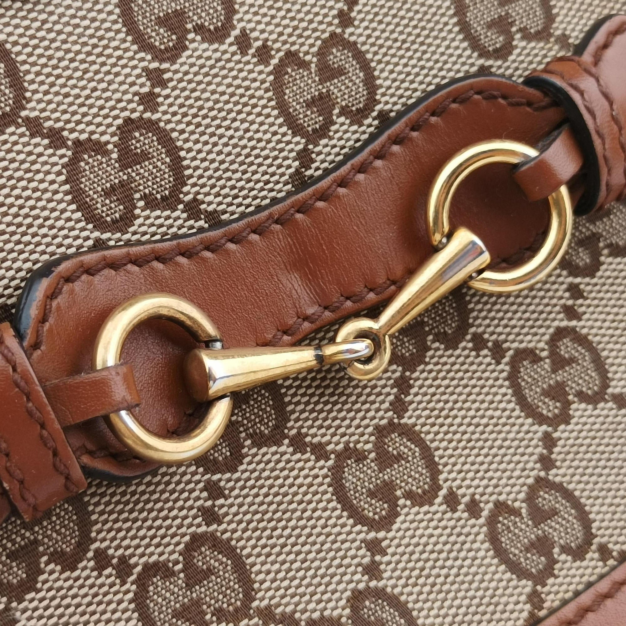 Secondhand Gucci Lady Web Brown canvas×leather 384821 shoulderbag | stylenewstar