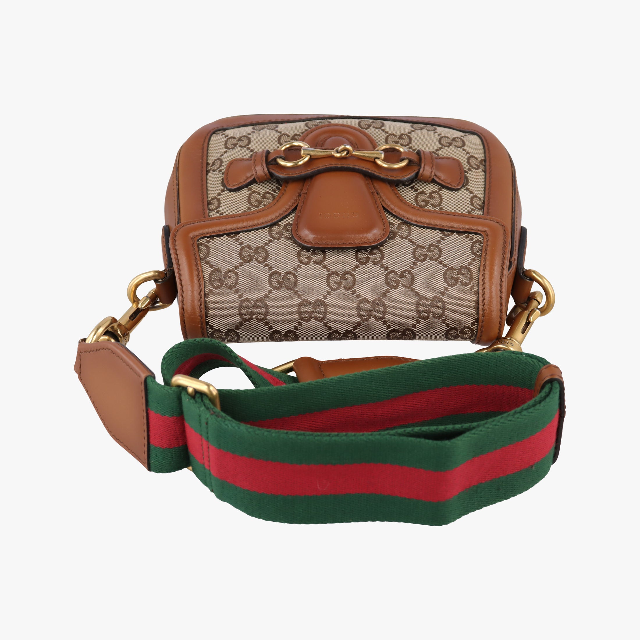 Secondhand Gucci Lady Web Brown canvas×leather 384821 shoulderbag | stylenewstar