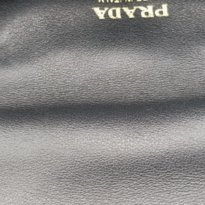 Pre-owned Prada Velvet Belt Bum Black Velour IBL002 shoulderbag | stylenewstar