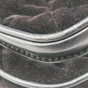 Pre-owned Prada Velvet Belt Bum Black Velour IBL002 shoulderbag | stylenewstar