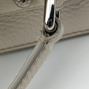Pre-owned Dolce & Gabbana Flower Motif Rhinestone Lock WhitexMulticolour Leather  shoulderbag | stylenewstar