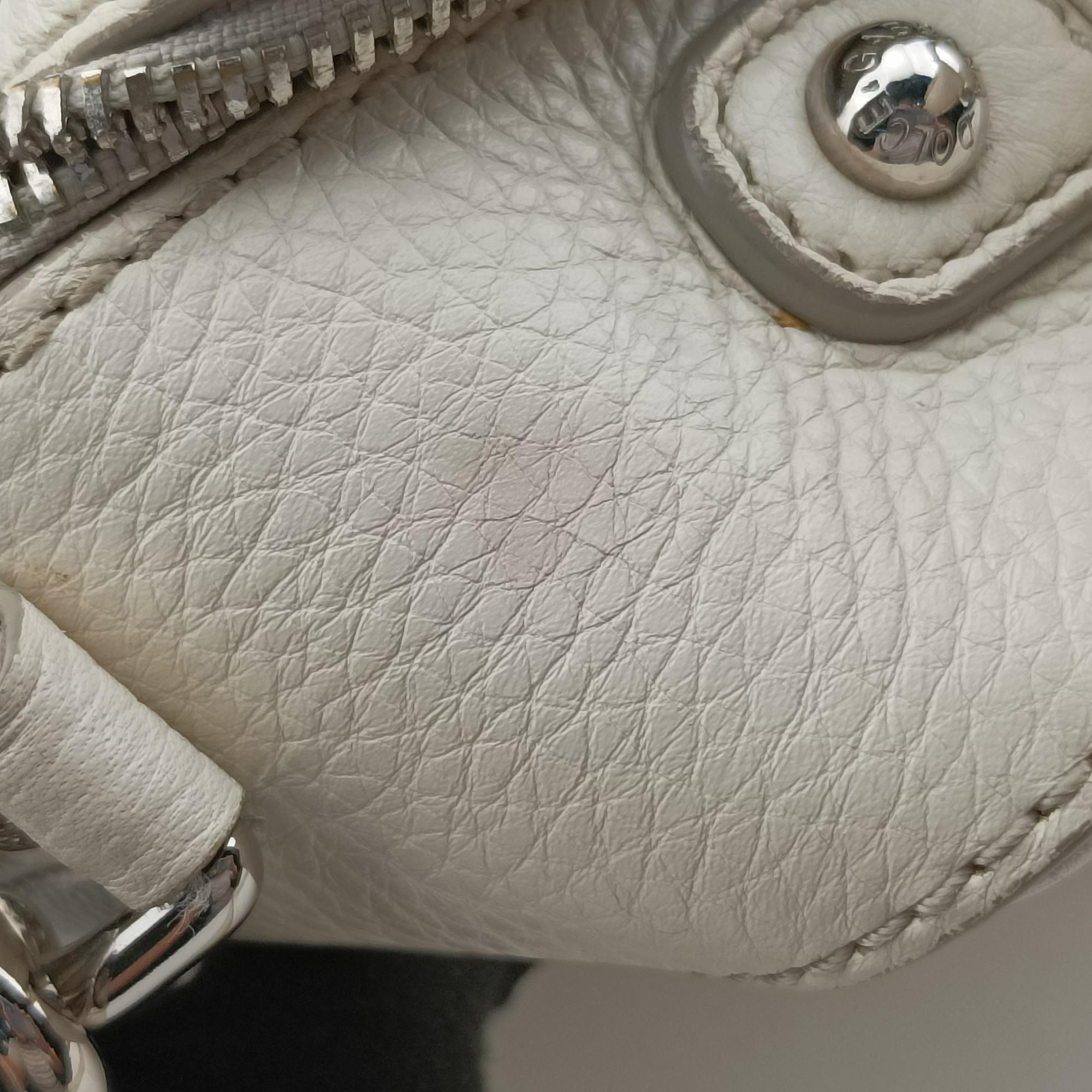 Pre-owned Dolce & Gabbana Flower Motif Rhinestone Lock WhitexMulticolour Leather  shoulderbag | stylenewstar