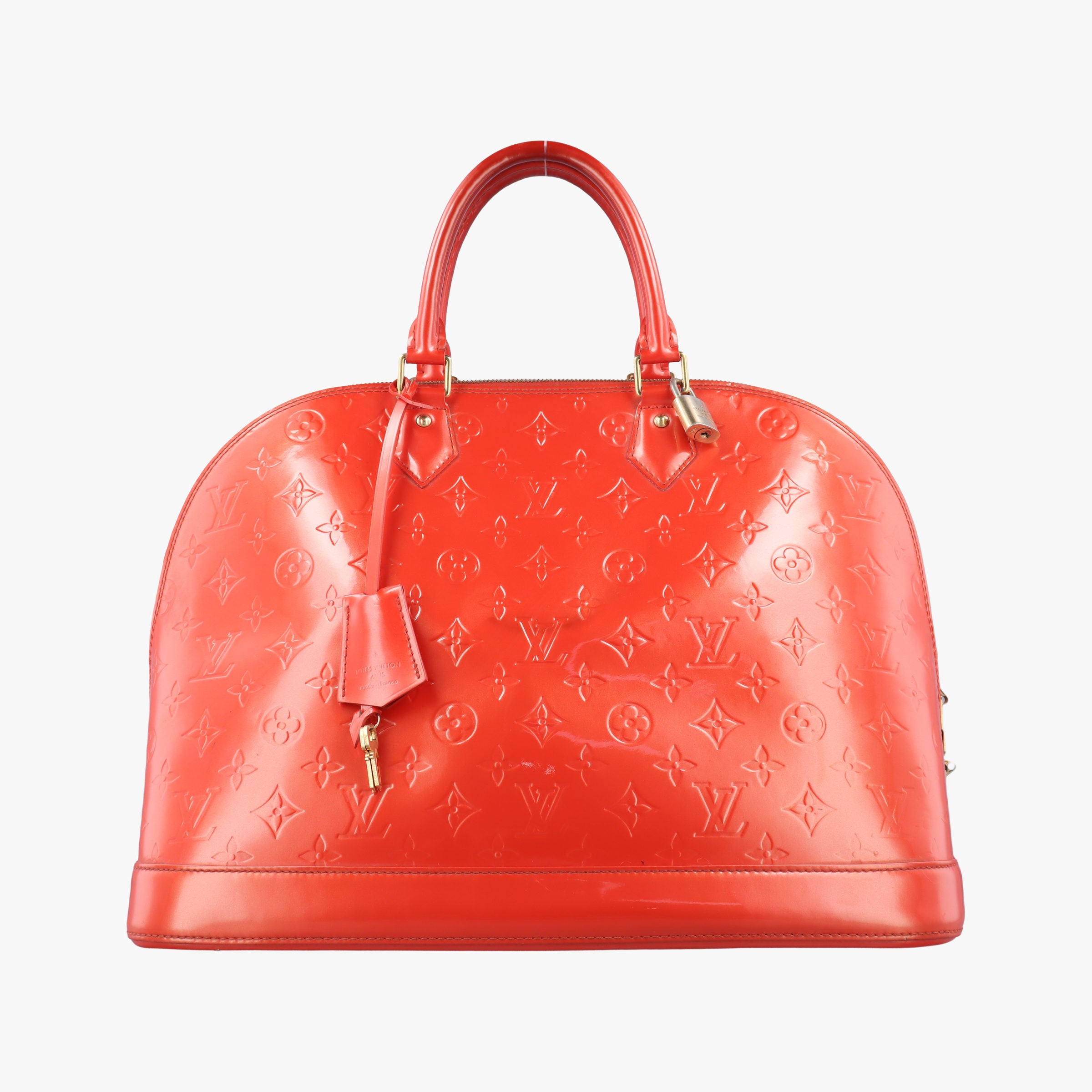 Pre-owned Louis Vuitton Alma GM Rose Pop Vernis M93625 handbag | stylenewstar
