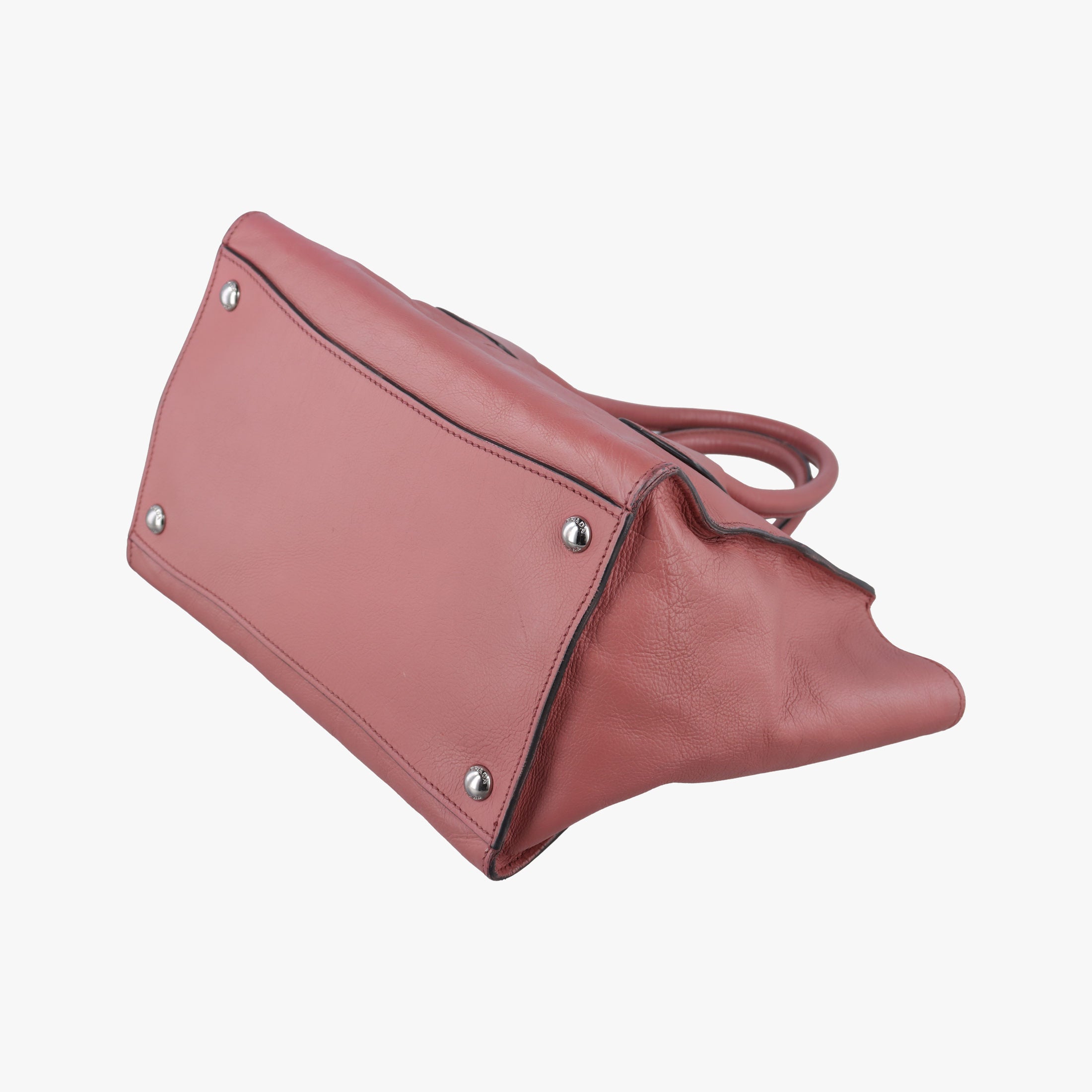 Pre-owned Prada Twin Pocket Winged Tote Pink Leather BN2619 shoulderbag | stylenewstar