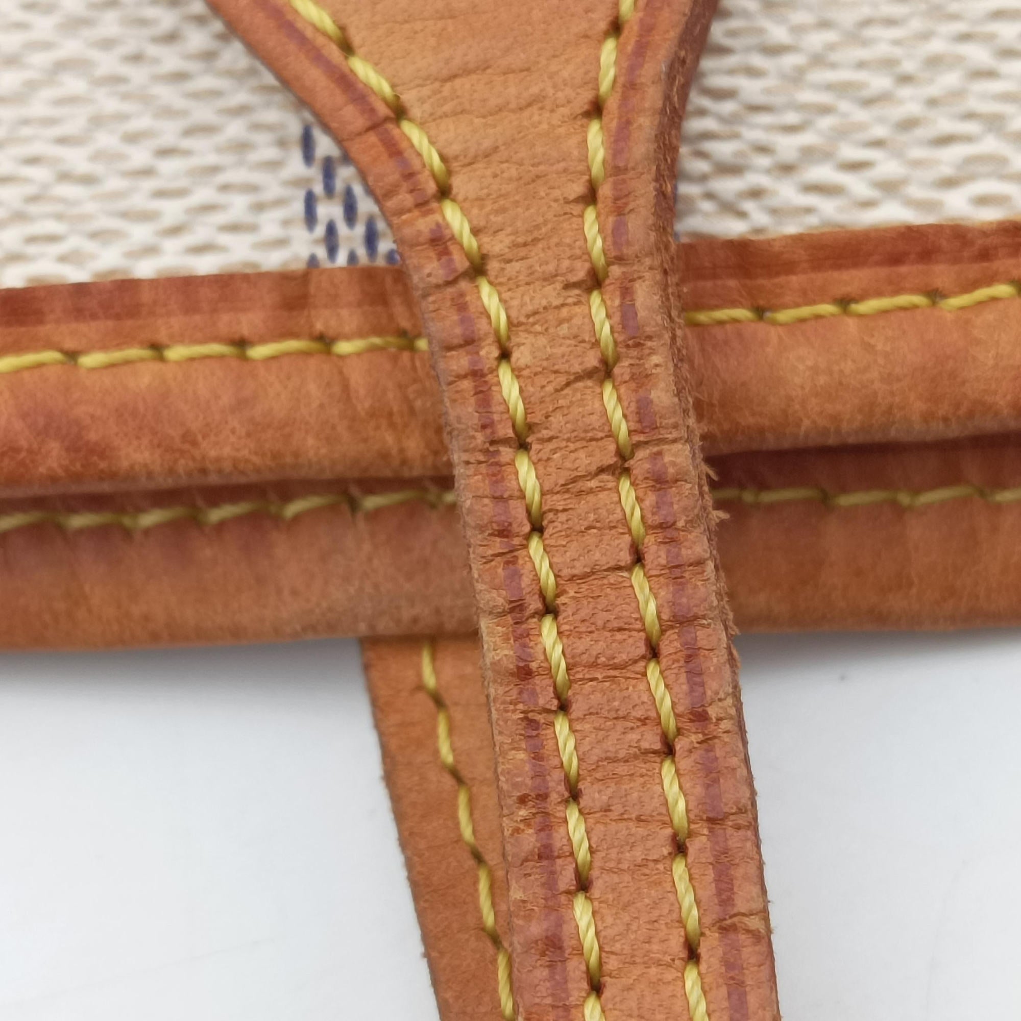 Pre-owned Louis Vuitton Neverfull MM Azur Damier Canvas N51107 handbag | stylenewstar