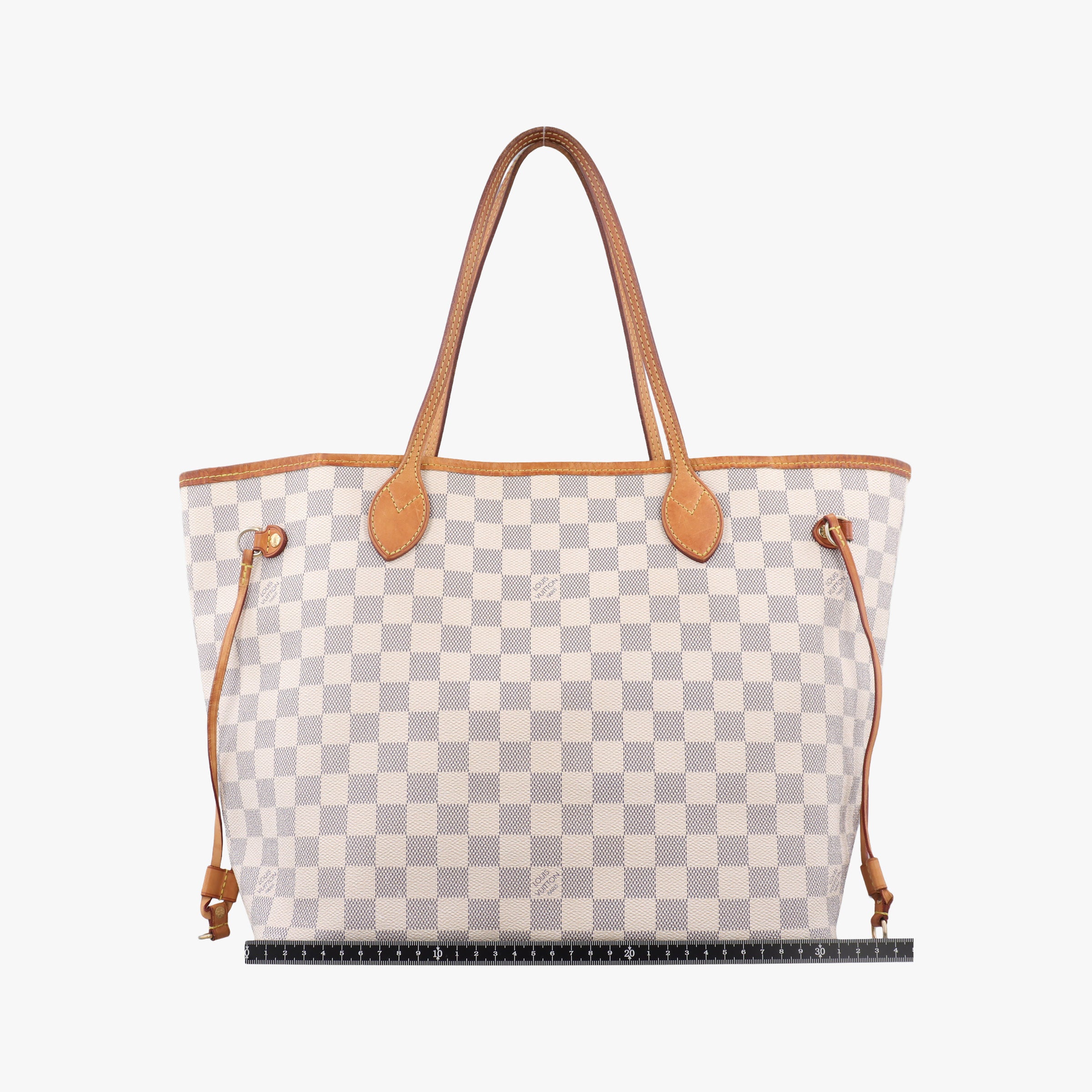 Pre-owned Louis Vuitton Neverfull MM Azur Damier Canvas N51107 handbag | stylenewstar