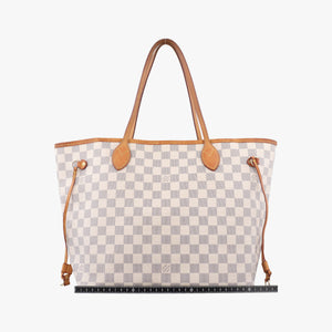 Pre-owned Louis Vuitton Neverfull MM Azur Damier Canvas N51107 handbag | stylenewstar