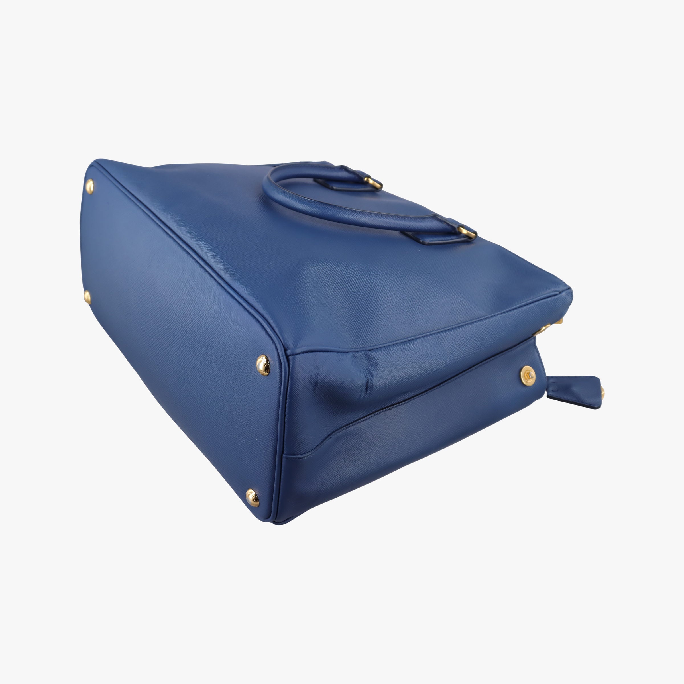 Pre-owned Prada Galleria Blue SAFFIANO Leather BN1786 handbag | stylenewstar