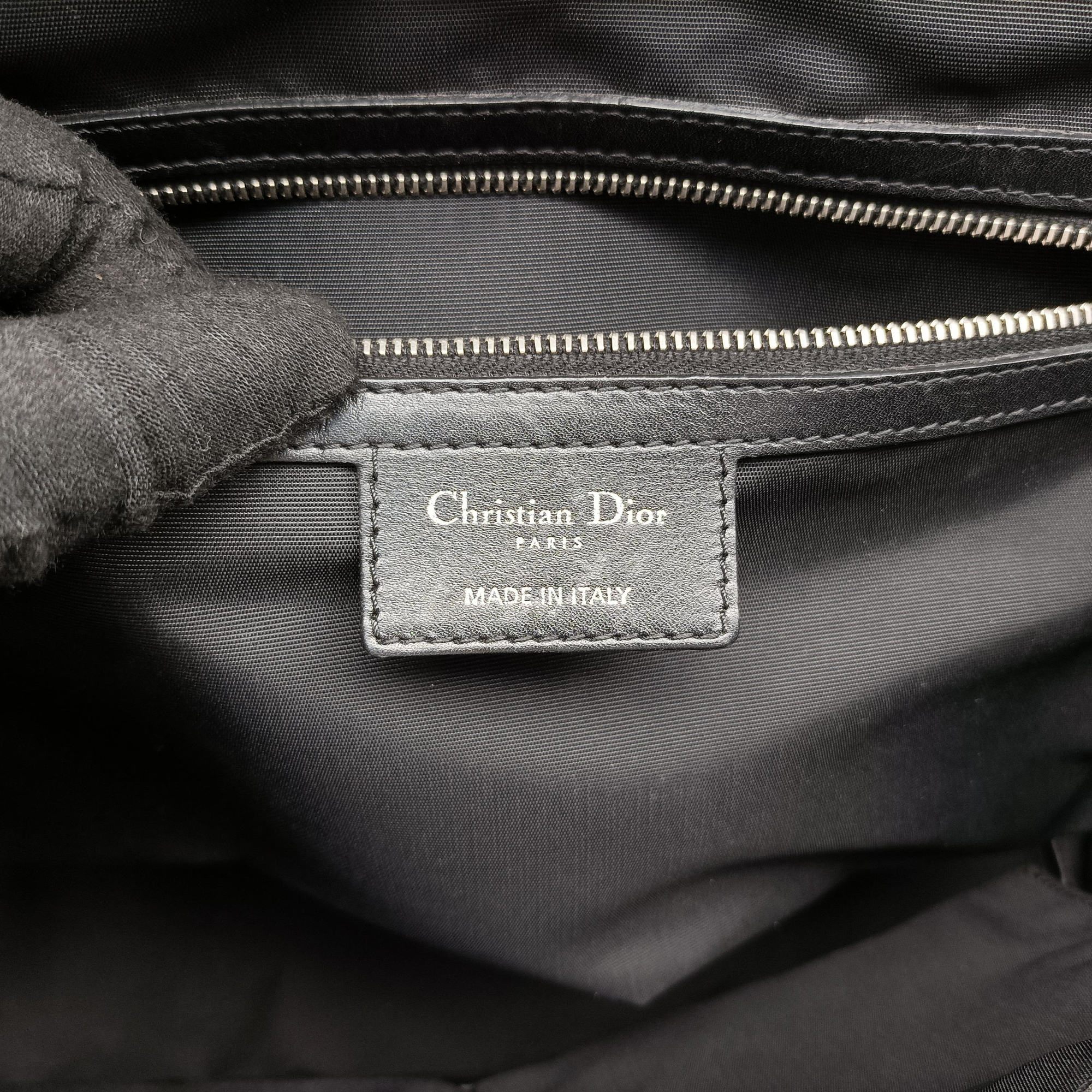 Pre-owned Christian Dior panarea cannage Black Enamel×Leather  shoulderbag | stylenewstar