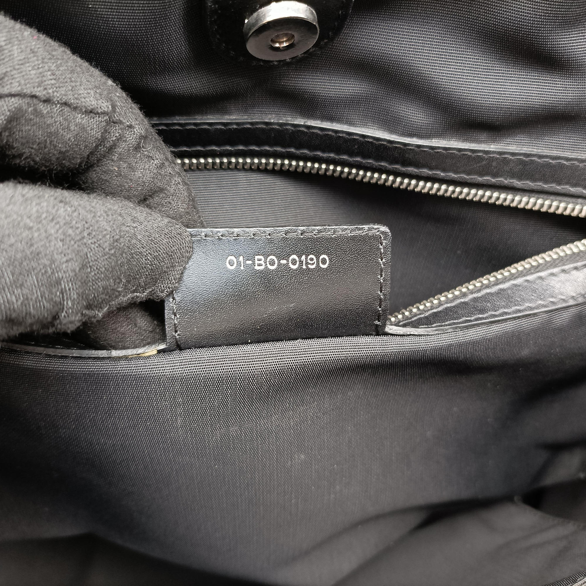 Pre-owned Christian Dior panarea cannage Black Enamel×Leather  shoulderbag | stylenewstar