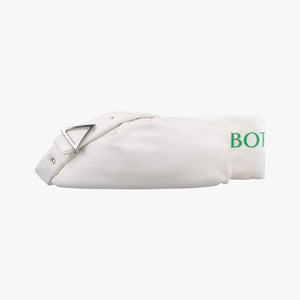 Pre-owned Bottega Veneta The Pouch White lambskin  shoulderbag | stylenewstar