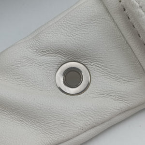 Pre-owned Bottega Veneta The Pouch White lambskin  shoulderbag | stylenewstar
