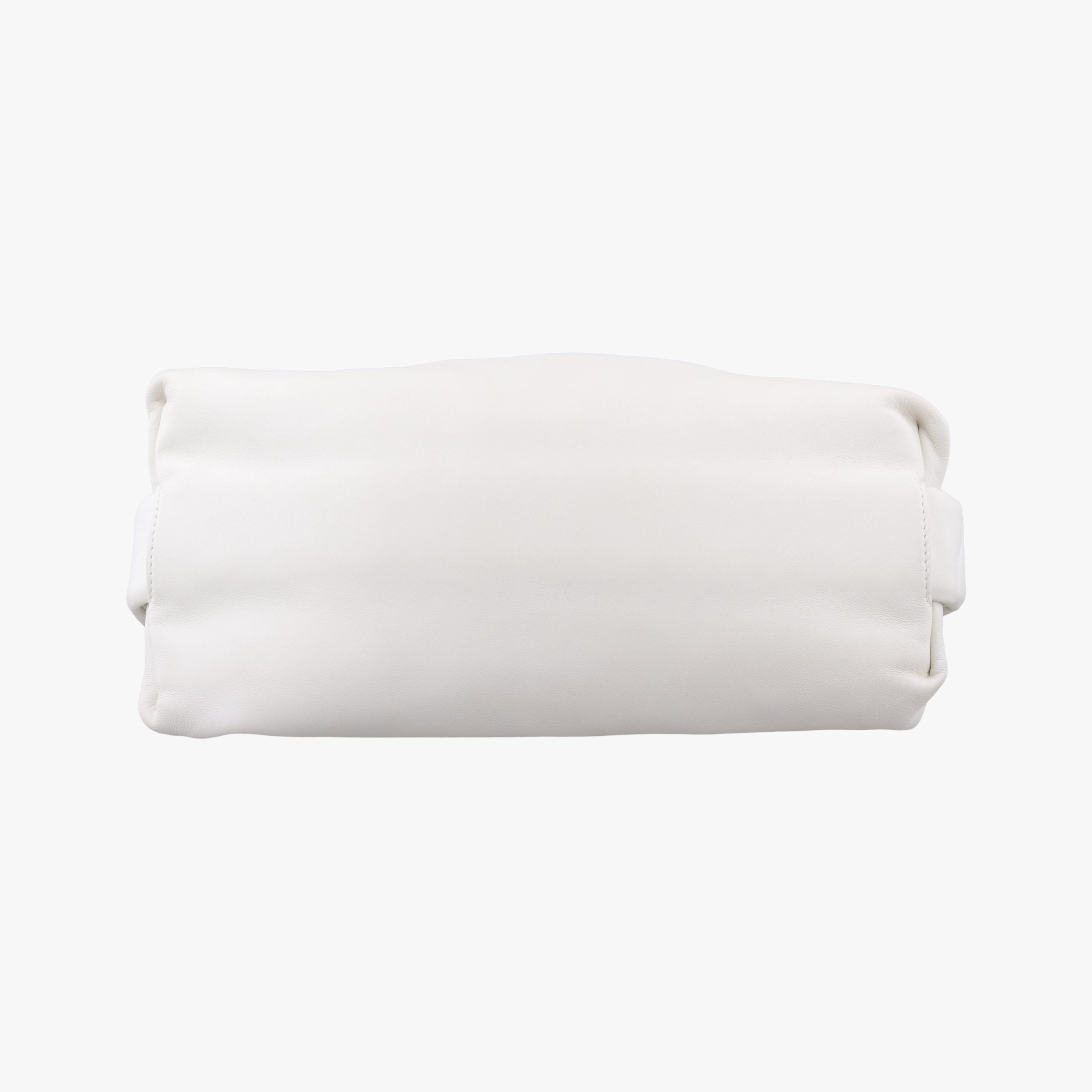Pre-owned Bottega Veneta The Pouch White lambskin  shoulderbag | stylenewstar