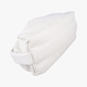 Pre-owned Bottega Veneta The Pouch White lambskin  shoulderbag | stylenewstar