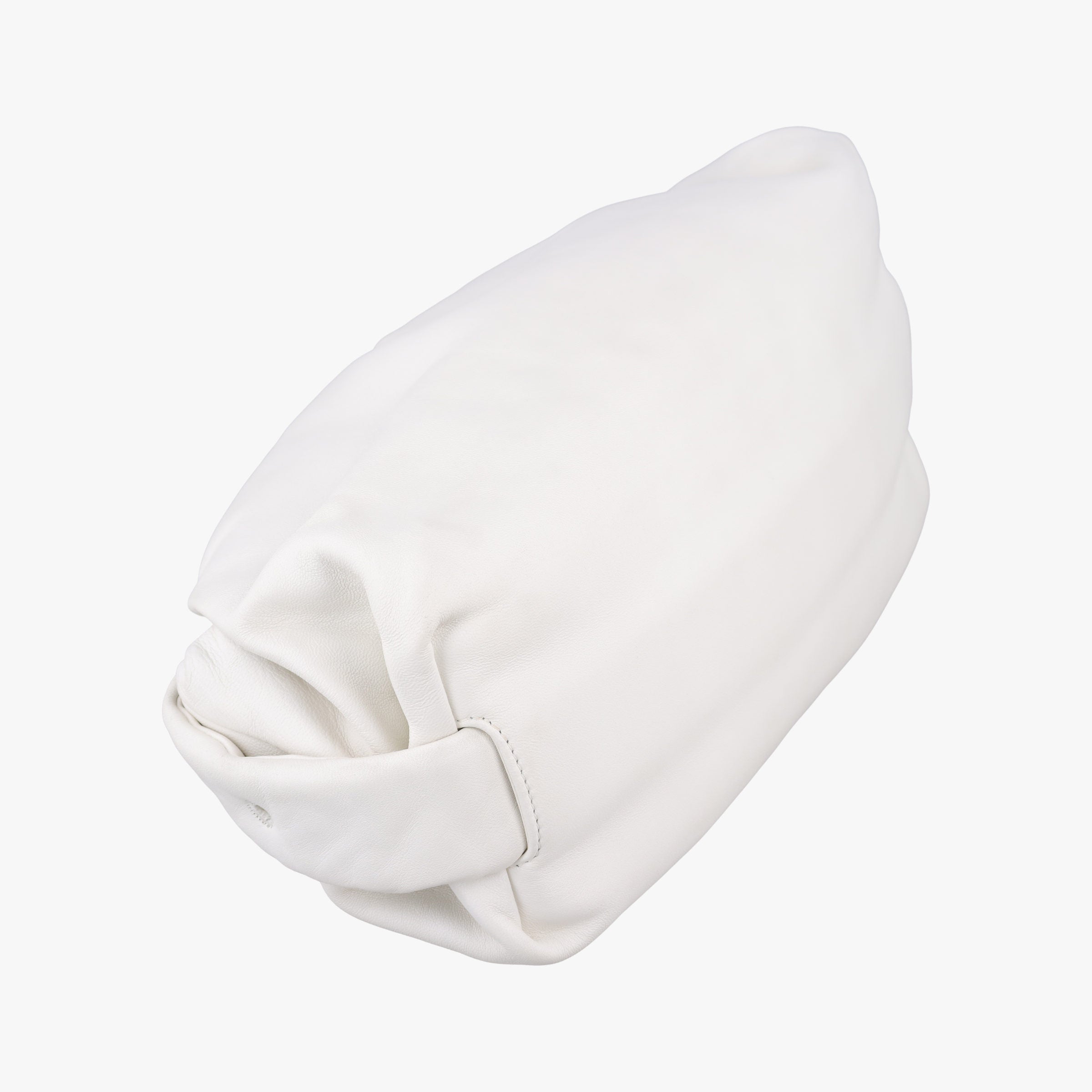 Pre-owned Bottega Veneta The Pouch White lambskin  shoulderbag | stylenewstar