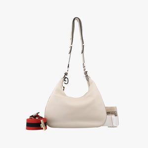 Vintage Gucci Attache G-Shaped Hook White Leather 702823 shoulderbag | stylenewstar