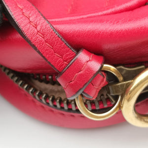 Pre-owned Gucci GG Marmont Red Leather 448065 shoulderbag | stylenewstar