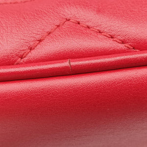 Pre-owned Gucci GG Marmont Red Leather 448065 shoulderbag | stylenewstar