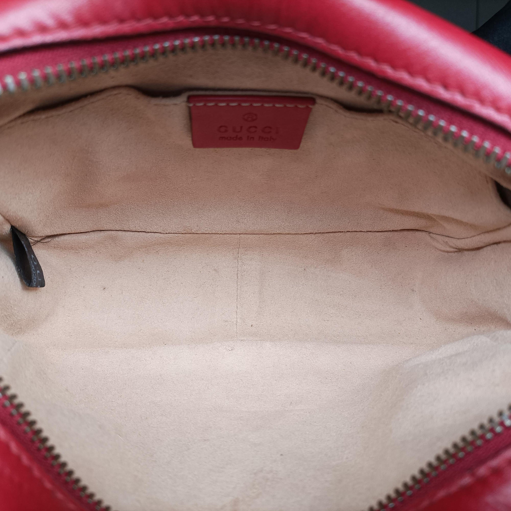 Pre-owned Gucci GG Marmont Red Leather 448065 shoulderbag | stylenewstar