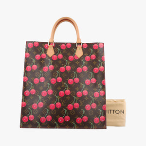 Vintage Louis Vuitton Cherry Sac Plat Brown×Cherry Print Monogram Canvas M95010 handbag | stylenewstar