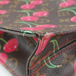 Vintage Louis Vuitton Cherry Sac Plat Brown×Cherry Print Monogram Canvas M95010 handbag | stylenewstar