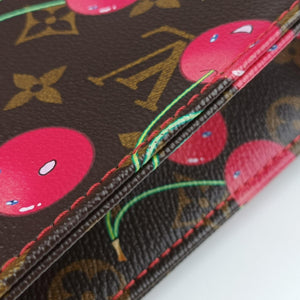 Vintage Louis Vuitton Cherry Sac Plat Brown×Cherry Print Monogram Canvas M95010 handbag | stylenewstar